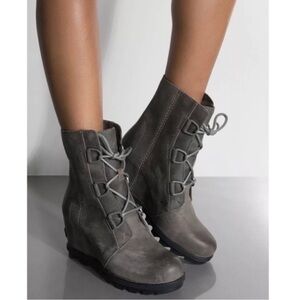 Sorel Joan Of Arctic Wedge II Boot Women's Waterproof Leather Quarry